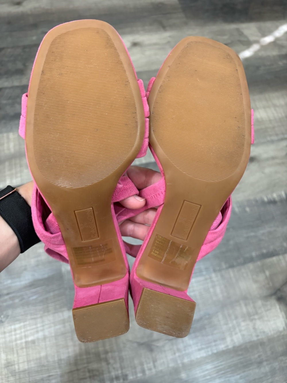 Caslon "Lennyn" Strappy Slingback, Block Heeled Sandals, Pink Suede, Sz 9.5M,GUC - Picture 3 of 12